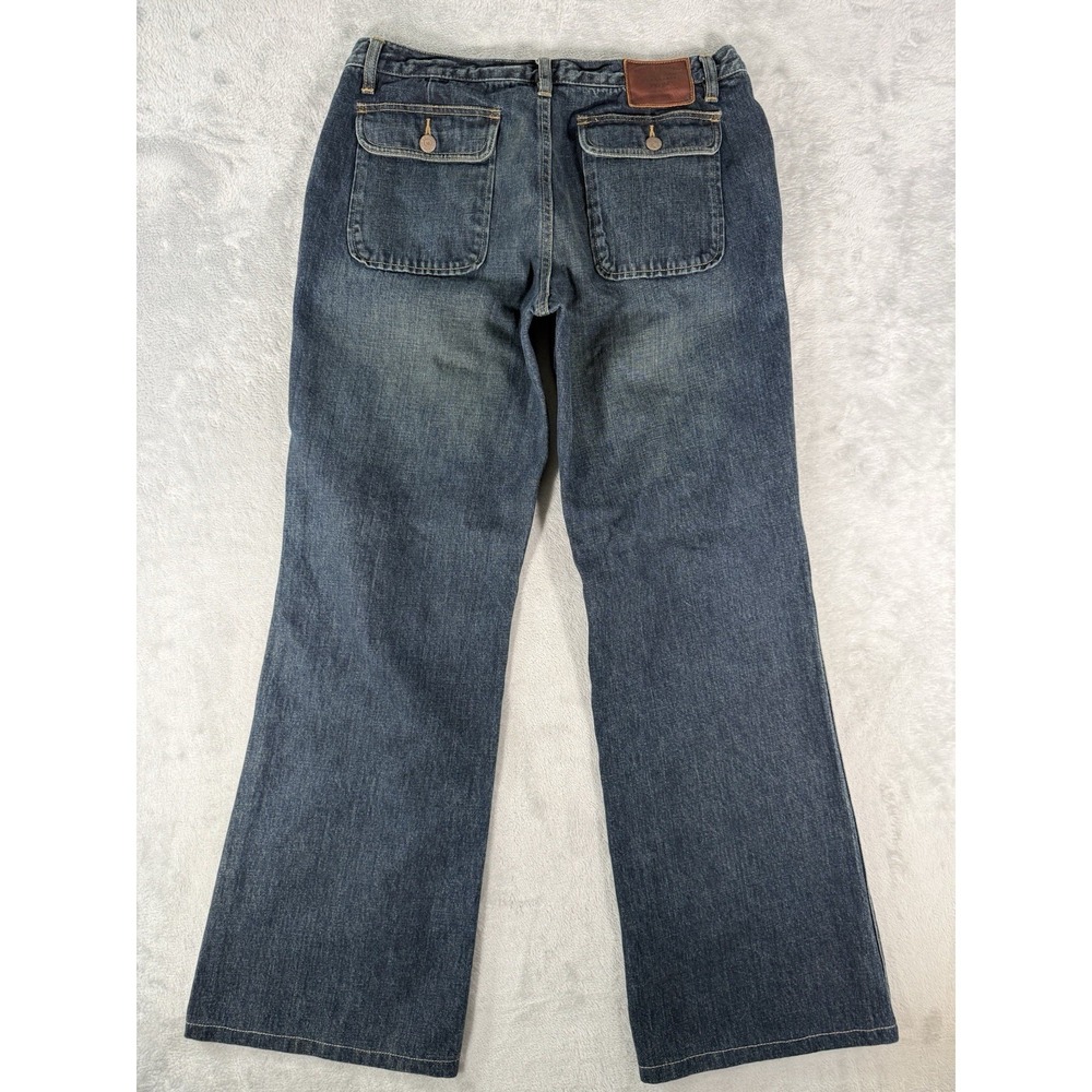Ralph Lauren‎ Jeans Womens 31x31.5 Blue Denim Dungaree Wide Leg